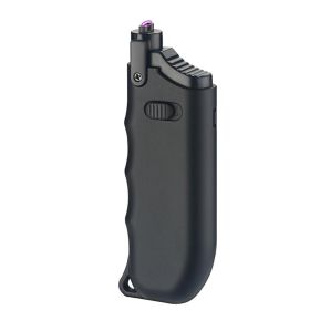 USB Plasma Rechargeable Lighter With Adjustable Neck; Candle; Arc; Flame Free; Safety Switch On; Suitable For Kitchen; Camping; Travel (Color: BLACK)